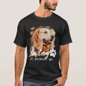 Modern Pet Memorial Beste Hond Ooit Custom Photo T-shirt (Voorkant)