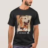 Modern Pet Memorial Beste Hond Ooit Custom Photo T-shirt (Voorkant)