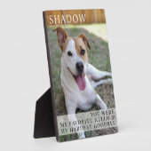 Modern Pet Memorial Dog Loss Photo Keepsake Fotoplaat (Zijkant)