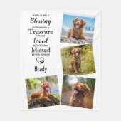 Modern Pet Memorial Dog Photo Collage Fleece Deken (Voorkant)