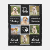 Modern Pet Memorial Gift - Persoonlijke foto van D Fleece Deken (Voorkant)
