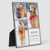 Modern Pet Memorial Keepomwille Dog Photo Collage Fotoplaat (Zijkant)