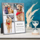 Modern Pet Memorial Keepomwille Dog Photo Collage Fotoplaat (Zijkant)