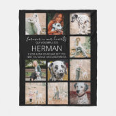 Modern Pet Memorial Photo Collage Fleece Deken (Voorkant)