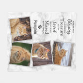 Modern Pet Memorial Photo Collage Fleece Deken (Voorkant (Horizontaal))
