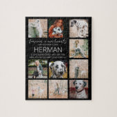 Modern Pet Memorial Photo Collage Legpuzzel (Verticaal)