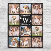 Modern Pet Photo Collage Custom Hondenliefhebber Fleece Deken