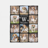 Modern Pet Photo Collage Custom Hondenliefhebber Fleece Deken (Voorkant)