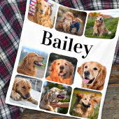 Modern Pet Photo Collage Personalized Hondenliefhe Fleece Deken