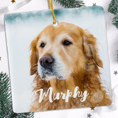 Modern Pet Photo gepersonaliseerd grillig Hondenli Keramisch Ornament