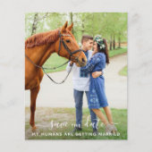 Modern Pet Photo Pet Wedding Save the Date (Voorkant)