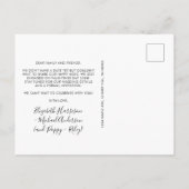 Modern Pet Photo Verloving Aankondigingskaart (Achterkant)