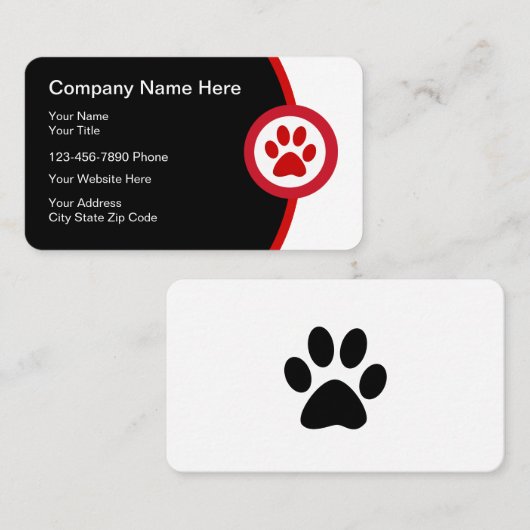 Modern Pet Services Visitekaartje (Voorkant / Achterkant)