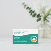 Modern Pet Services Visitekaartje Design (Staand voorkant)