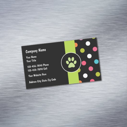 Modern Pet Thema Visitekaartje Magneet (Voorbeeld)