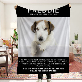 Modern Pet Tribute Photo Keepomwille Fleece Deken