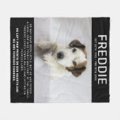 Modern Pet Tribute Photo Keepomwille Fleece Deken (Voorkant (Horizontaal))
