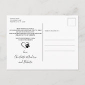 Modern Pet Wedding Photo Dog Save the Date Aankondigingskaart (Achterkant)