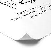 Modern Petal Toss Sign For Wedding Poster (Hoek)