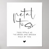 Modern Petal Toss Sign For Wedding Poster (Voorkant)