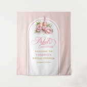 Modern petals and prosecco bridal backdrop gold wandkleed (Voorkant)