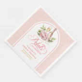 Modern Petals and Prosecco Gold Arched Napkin Set Servet (Hoek)