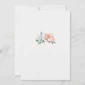 Modern Petals Prosecco Peach Rozen Bridal Brunch Kaart (Achterkant)