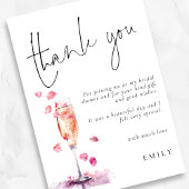 Modern Petals Prosecco Vrijgezellenfeest dank u Kaart