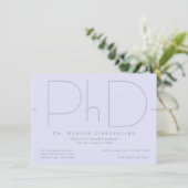 Modern PhD Afstuderen Uitnodiging (Staand voorkant)