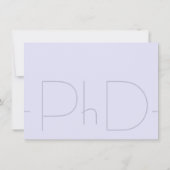 Modern PhD Afstuderen Uitnodiging (Achterkant)