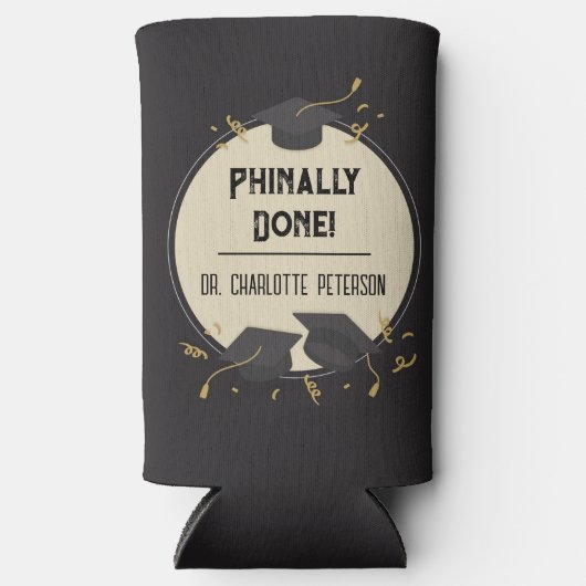 Modern PhD promotiefeest Seltzer Blikjeskoeler (Voorkant)