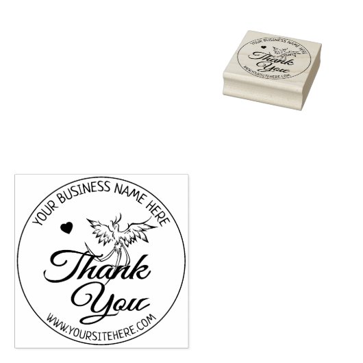 Modern Phoenix Custom Business Hartelijk dank Rubberstempel (Gestempeld)