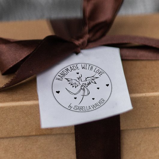 Modern Phoenix Custom Handmade with love, Rubberstempel