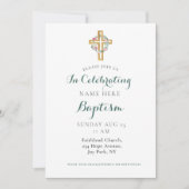Modern Photo Adult Baptism Invitation Kaart (Voorkant)