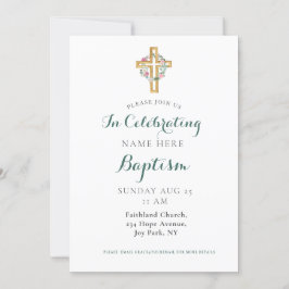 Modern Photo Adult Baptism Invitation Kaart