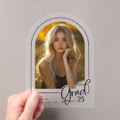 Modern Photo Afstudeerder Clear Acryl Aankondiging (Insitu (Draagbaar))