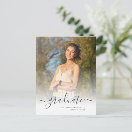 Modern Photo Afstuderen 2025 Aankondigingskaart (Staand voorkant)