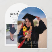 Modern Photo Afstuderen 2025 Uitnodiging (Voorkant / Achterkant)