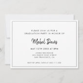 Modern Photo afstuderen Aankondiging (Achterkant)