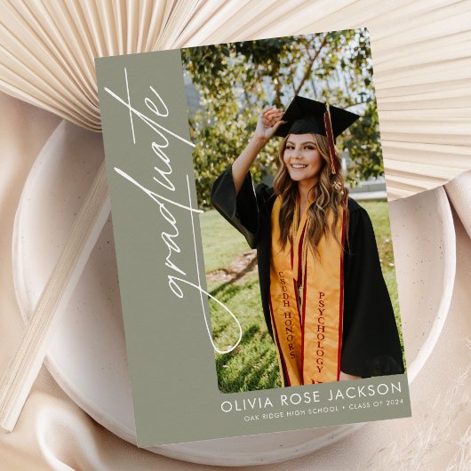 Modern Photo Afstuderen Aankondiging