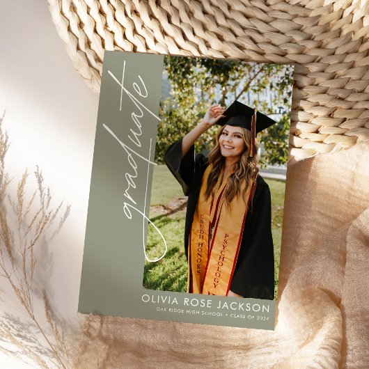 Modern Photo Afstuderen Aankondiging