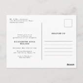 Modern Photo Afstuderen Announcement Briefkaart (Achterkant)