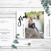 Modern Photo Afstuderen Announcement Briefkaart