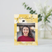 Modern Photo Afstuderen Announcement Briefkaart (Staand voorkant)