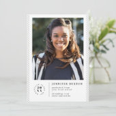 Modern Photo Afstuderen Announcement Kaart (Staand voorkant)