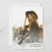 Modern Photo Afstuderen Announcement Party Kaart (Voorkant)