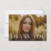 Modern Photo Afstuderen Bedankkaart (Voorkant)