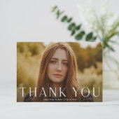 Modern Photo Afstuderen Bedankkaart (Staand voorkant)