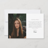 Modern Photo Afstuderen Bedankkaart (Achterkant)