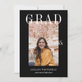 Modern Photo Afstuderen Black Kaart (Voorkant)